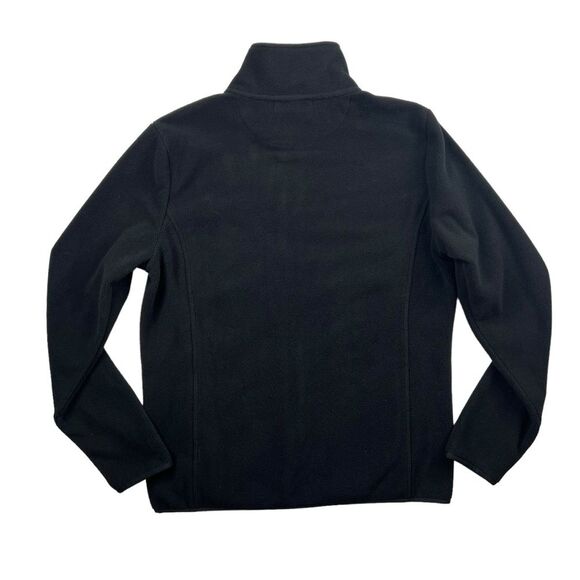 Lauren By Ralph Lauren Women's Black Crest Full Zip Fleece Jacket Size Medium - Picture 2 of 8